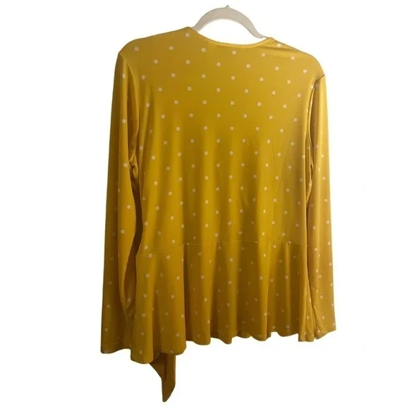 𝅺susan Graver Women’s Yellow Blouse Size Medium - Picture 2 of 6